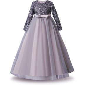 Girls Long Sleeve Royal Palace Lace Dance Princess Gothic Victorian Gowns Fancy Masquerade Dress Up for Party Wedding Pageant