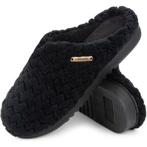 LongBay Women's Slip-On House Slippers Comfy Memory Foam Bedroom Shoes