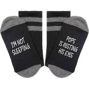 I am Not Asleep,Pops Resting His Eyes Socks,Gift For Dad,For Father's Day,Funny Socks.Pops Socks,Gifts for Pops,Birthday Pops gift,Pops Birthday,Pops Gift Ideas.(GY111)