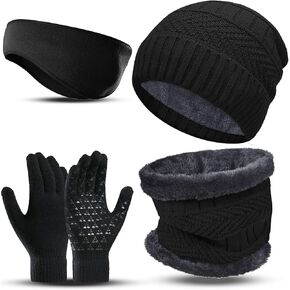 مجموعة دفء الشتاء المكونة من 5 قطع تتضمن قبعات صغيرة شتوية ووشاح وقفازات تدفئة وقناع تزلج لتدفئة الوجه وتدفئة للأذن in Kuwait