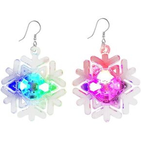 LED Lights Christmas Tree Dangle Drop Earrings for Women Girls Light Up Snowflake Hook Earrings Hoops Studs Statement Xmas Holiday Cute Jewelry Gifts in Saudi Arabia