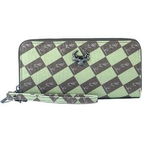 MrBullock Genuine Leather Wallet for Men with Zipper Clutch Bag Mens Handbag purpose for Man 12 inches Long Personalized Minimalist Multifunctional in Kuwait