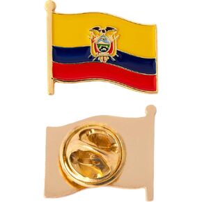 Ecuador Lapel Pin Country Enamel Made of Metal Souvenir Hat Men Women Patriotic Ecuadorian (Waving Flag Lapel Pin) in Kuwait