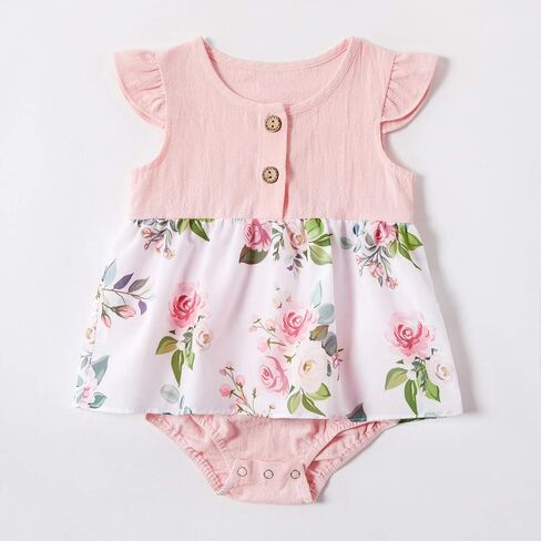IFFEI Matching Family Dresses Cotton Ruffle Decor Mommy and Me Matching Dress in Saudi Arabia