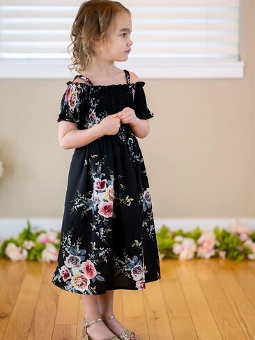 Arshiner Girls Casual Summer Floral Sleeveless Sundress Holiday Cami Dress for 4-13 Years in Saudi Arabia