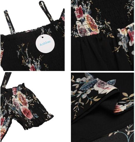 Arshiner Girls Casual Summer Floral Sleeveless Sundress Holiday Cami Dress for 4-13 Years in Saudi Arabia
