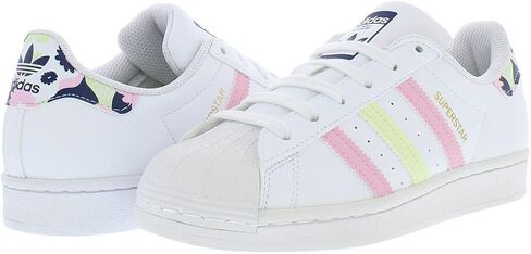 adidas Originals Girl's Superstar (Big Kid) White/Almost Lime/True Pink 7 Big Kid M in Kuwait