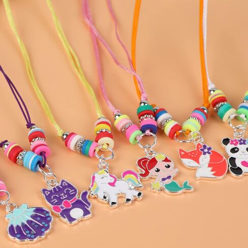 MJartoria 24Pcs Woven Friendship Bracelets and Necklaces Set Jewelry for Girls with Unicorn Panda Charm Friendship Jewelry Unicorn Gift for Girls in Saudi Arabia