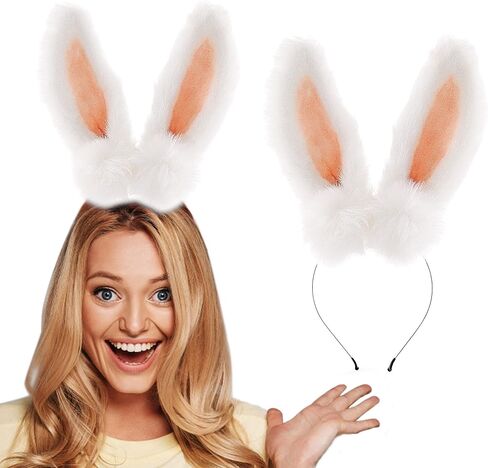 Ayliss آذان عصابات فروي أرنب الأذن الذئب أغطية الرأس الحيوان هالوين عقال خوذة تأثيري حلي عصابات رأس الحفلات in Kuwait