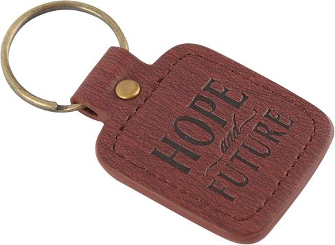 Brown Faux Leather Keychain | Journey - Jeremiah 29:11 | Christian Gifts for Men in Saudi Arabia