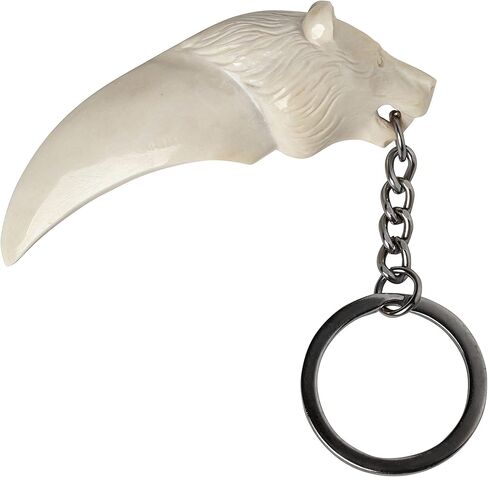 سلسلة مفاتيح التعويذة "مخلب الدب"، لوحة فنية منحوتة على شكل عظمة, ناتشرال, 6.5 cm in Kuwait