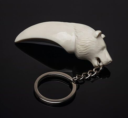 سلسلة مفاتيح التعويذة "مخلب الدب"، لوحة فنية منحوتة على شكل عظمة, ناتشرال, 6.5 cm in Kuwait