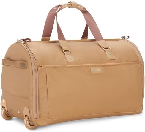 Biaggi Curve - حقيبة حمل بعجلات 2 في 1 وحقيبة ملابس قابلة للطي مقاس 22 بوصة، كما رأينا في Shark Tank | | 22 بوصة × 12 بوصة × 11 بوصة | 4 رطل | صغير الحجم وخفيف الوزن "(الرمال) in Kuwait