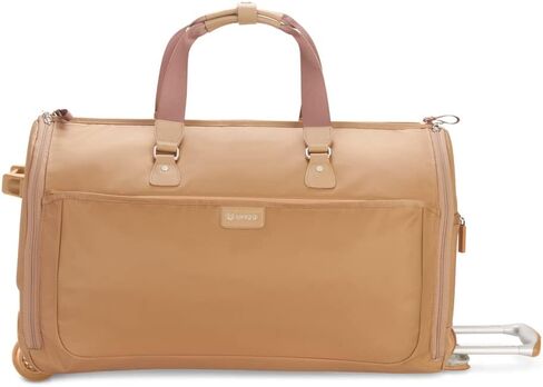 Biaggi Curve - حقيبة حمل بعجلات 2 في 1 وحقيبة ملابس قابلة للطي مقاس 22 بوصة، كما رأينا في Shark Tank | | 22 بوصة × 12 بوصة × 11 بوصة | 4 رطل | صغير الحجم وخفيف الوزن "(الرمال) in Kuwait