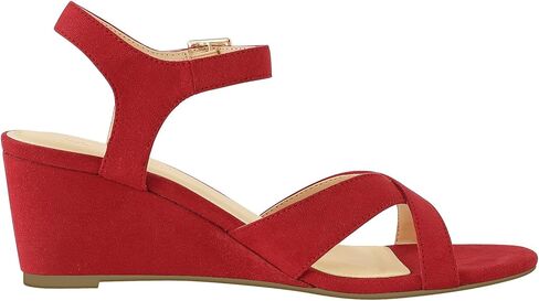 PIZZ ANNU Women's Wendy Low Wedge Sandals Ankle Strap Espadrille Open Toe Casual Summer Women Wedge Heels Shoes in Saudi Arabia