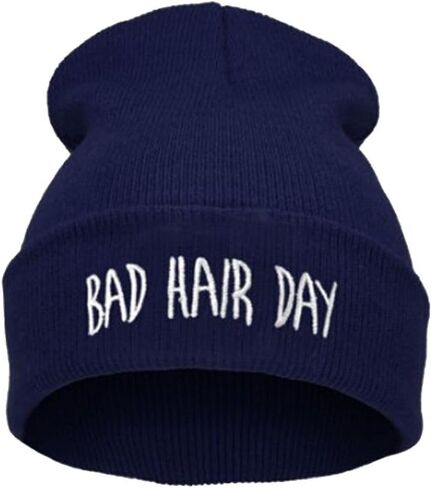 Joyci Winter Unisex Funny Bad Hair Day Hip Pop Beanie Hat Women Men Ski in Kuwait