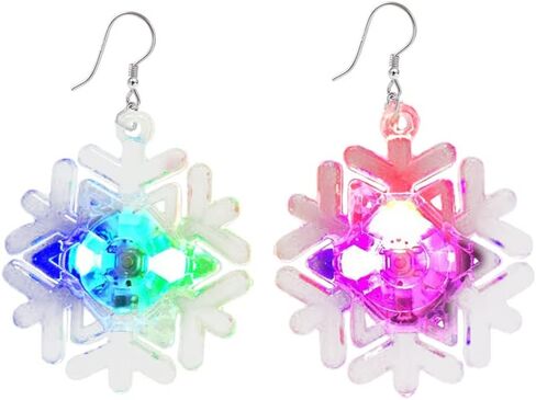 LED Lights Christmas Tree Dangle Drop Earrings for Women Girls Light Up Snowflake Hook Earrings Hoops Studs Statement Xmas Holiday Cute Jewelry Gifts in Kuwait