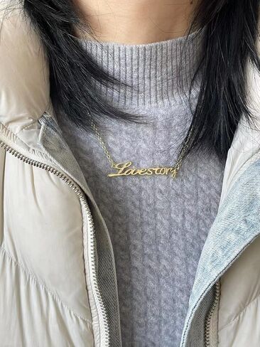 قلادة بتصميم قصة حب من يووس، قلادة تحمل توقيع المغني السمعة لمحبي الموسيقى، هدايا لمحبي الموسيقى، معدن، خليط معدني, معدن, خليط معدني in Kuwait