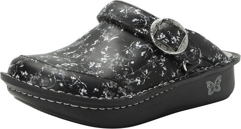 Alegria Women's Seville Grey Gardens Professional Nurses Slingback Comfort Leather Slip On Clog 7-7.5 Wide Width US in Saudi Arabia