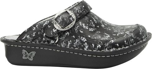 Alegria Women's Seville Grey Gardens Professional Nurses Slingback Comfort Leather Slip On Clog 7-7.5 Wide Width US in Saudi Arabia