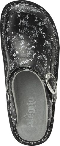 Alegria Women's Seville Grey Gardens Professional Nurses Slingback Comfort Leather Slip On Clog 7-7.5 Wide Width US in Saudi Arabia