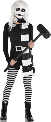 Alice The Psycho Costume - Women Large (12-14) Bewitching Black & White Outfit Perfect For Halloween & Costume Parties - 1 Set in Saudi Arabia