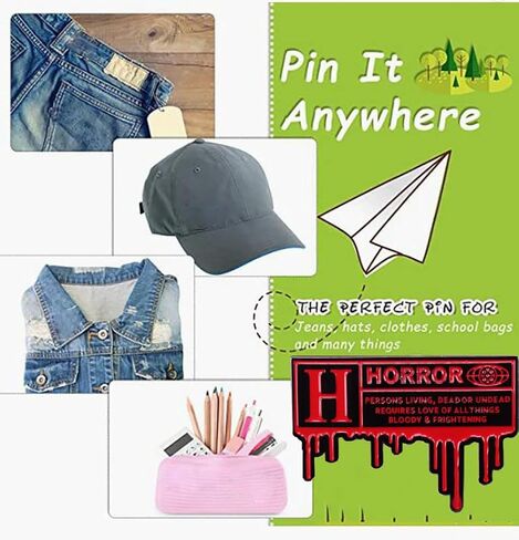 Halloween Slasher Movie Horror Persons Living Dead or Undead Enamel Pin Brooches Badge Decorations for Clothes Backpacks Jackets in Kuwait