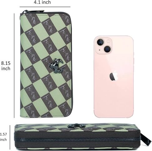 MrBullock Genuine Leather Wallet for Men with Zipper Clutch Bag Mens Handbag purpose for Man 12 inches Long Personalized Minimalist Multifunctional in Kuwait