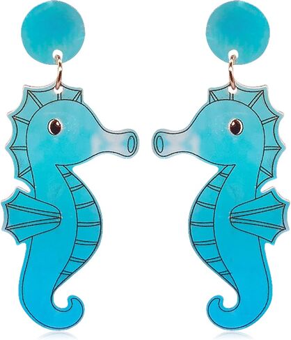QUSIJIA Dazzle Ocean Animal Acrylic Earrings Statement Fashion Drop Dangle Earrings Jewelry Gifts For Women Girls in Saudi Arabia