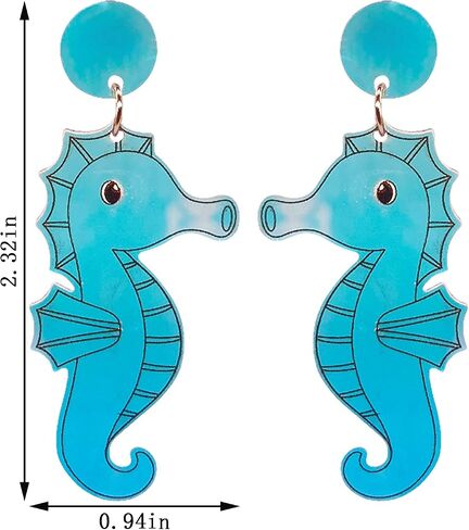 QUSIJIA Dazzle Ocean Animal Acrylic Earrings Statement Fashion Drop Dangle Earrings Jewelry Gifts For Women Girls in Saudi Arabia