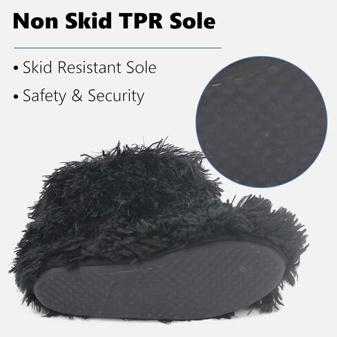 Forfoot Women's Slippers Cozy Fleece House Indoor Slipper Boots Non Slip Indoor Shoes in Kuwait