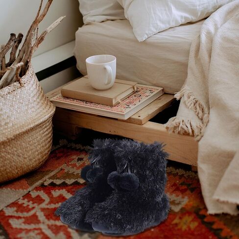 Forfoot Women's Slippers Cozy Fleece House Indoor Slipper Boots Non Slip Indoor Shoes in Kuwait