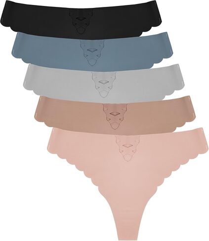 CIUCIMIA Lace Underwear for Women No Show Invisible Thongs Low Rise G-String Thongs 5 packs in Saudi Arabia