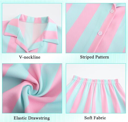 RAAIBB Ken Costume Men Adult 2023 Movie Cosplay Suit Striped Shirt Shorts Beach Vacation Outfit Halloween Costumes in Kuwait