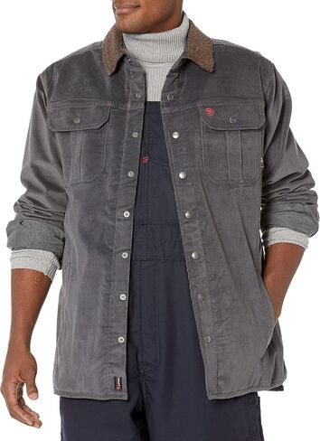 ARIAT Men Fr Durastretch Sherpa-Lined Corduroy Shirt Jacket in Saudi Arabia