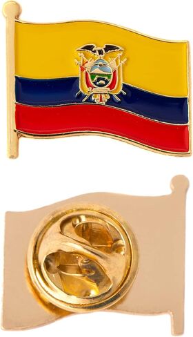 Ecuador Lapel Pin Country Enamel Made of Metal Souvenir Hat Men Women Patriotic Ecuadorian (Waving Flag Lapel Pin) in Saudi Arabia