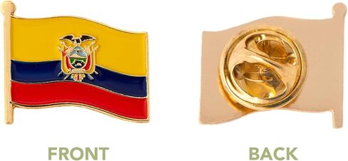 Ecuador Lapel Pin Country Enamel Made of Metal Souvenir Hat Men Women Patriotic Ecuadorian (Waving Flag Lapel Pin) in Saudi Arabia