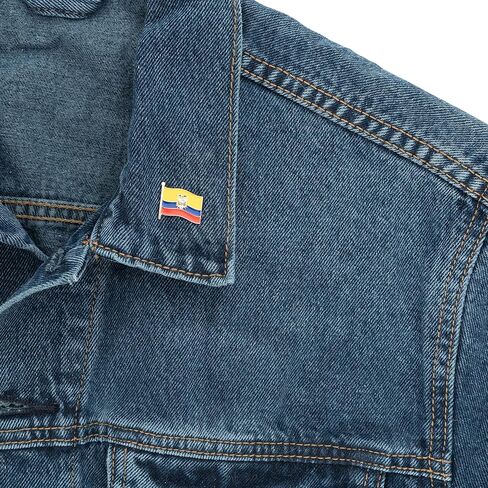 Ecuador Lapel Pin Country Enamel Made of Metal Souvenir Hat Men Women Patriotic Ecuadorian (Waving Flag Lapel Pin) in Saudi Arabia