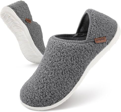 شبشب منزل طويل للنساء من LongBay مريح ودافئ مصنوع من الصوف سهل الارتداء في المنزل للاستخدام الداخلي والخارجي in Kuwait