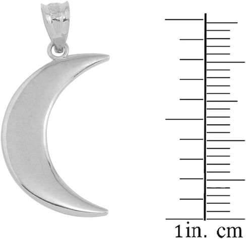 High Polish 925 Sterling Silver Crescent Moon Charm Pendant in Saudi Arabia