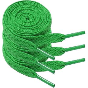 Kotii 3 Pair Flat Shoe Laces, 5/16" Wide Shoelaces For Sneakers, Athletic Running Shoes Boot Strings, Laces For Board Shoes in Kuwait