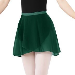 Women Sheer Chiffon Wrap Over Scarf Mini Ballet Skirts for Ballerina Dancer Classes Practise Performance