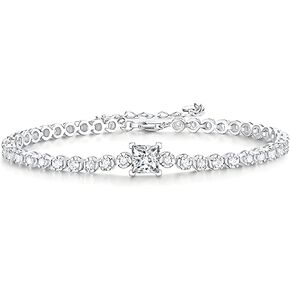 Fmrose Moissanite Bracelet,S925 Sterling Silver White Gold Plated Tennis Bracelets for Women Jewelry Wedding-mothers day gifts in Saudi Arabia