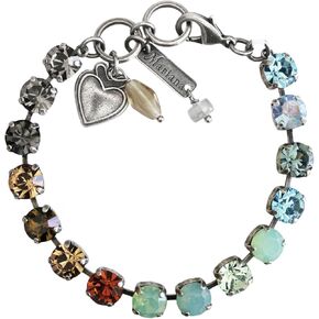 سوار تنس كريستال كلاسيكي من ماريانا سيلفرتون، لا تنساني غير متدرجة متعدد الألوان بني أزرق رمادي 4252 1329 in Kuwait