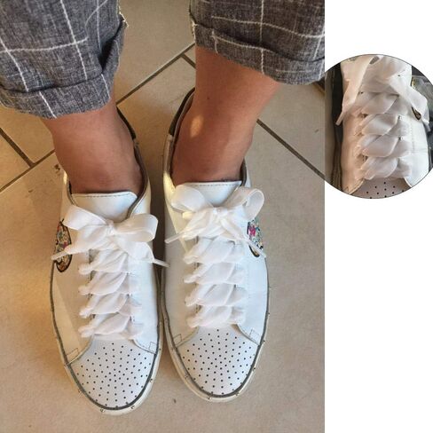 موتزو 10 ازواج من اربطة الاحذية المسطحة المخملية 47 انش للاحذية الرياضية القماشية، اربطة احذية بعرض 0.4 انش لاحذية الاطفال، رباط احذية للفرق والرقص والتشجيع والاحذية الرياضية in Kuwait