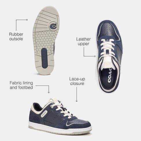 Coach Men's C201 Mixed Material Sneaker in Kuwait