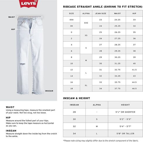 Levi's Women's Premium Ribcage Straight Ankle Jeans in Kuwait
