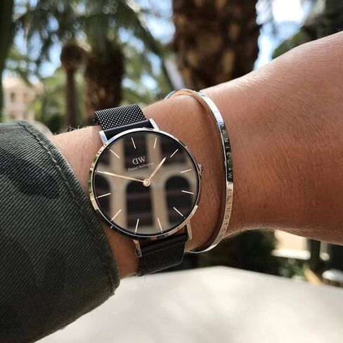 Daniel Wellington Petite Ashfield Watch, Matte Black Mesh Bracelet in Saudi Arabia