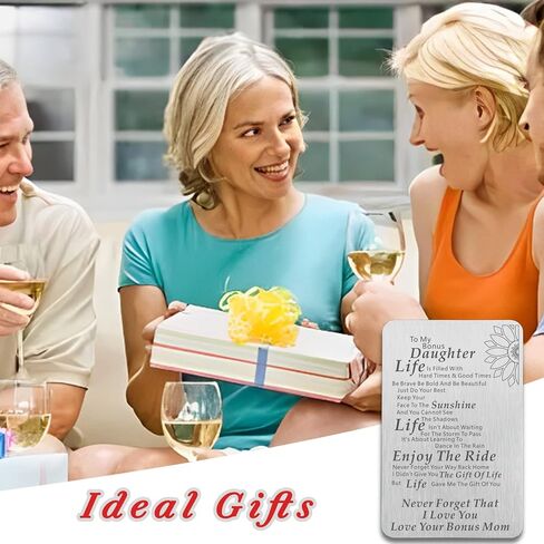 هدايا ابنة إضافية من Stepmom محفظة معدنية إدراج بطاقة هدية لعيد الميلاد وأعياد الميلاد والتخرج من الزفاف in Kuwait