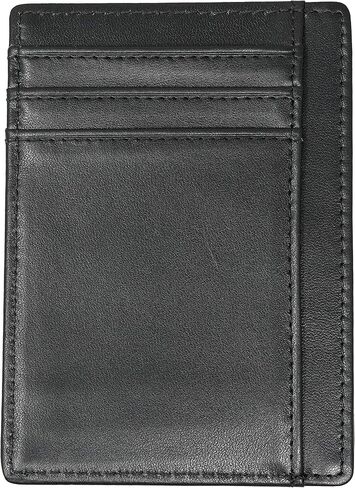 Funky Junque Leather Card Holder Wallet 2 Pack - Black Vintage & Coffee Dark Brown in Saudi Arabia